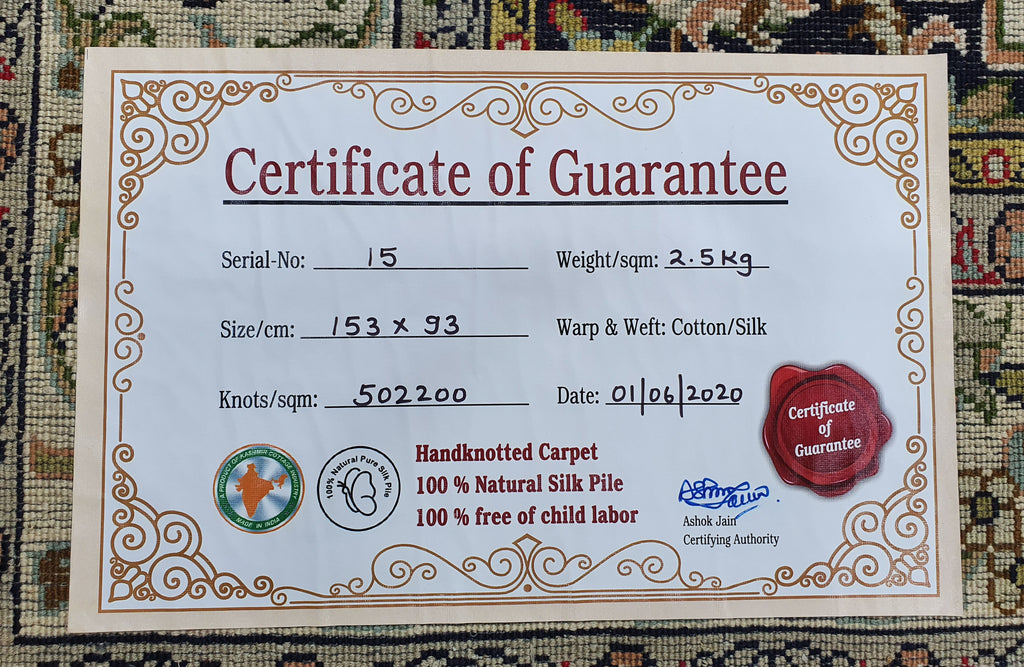 Kashan 5097 Multi 93cm x 153cm (B.No. 15)