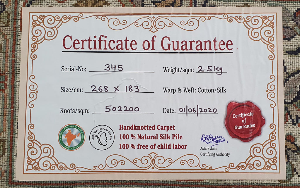 Kashan 8415 Multi 183cm x 268cm (B.No. 345)