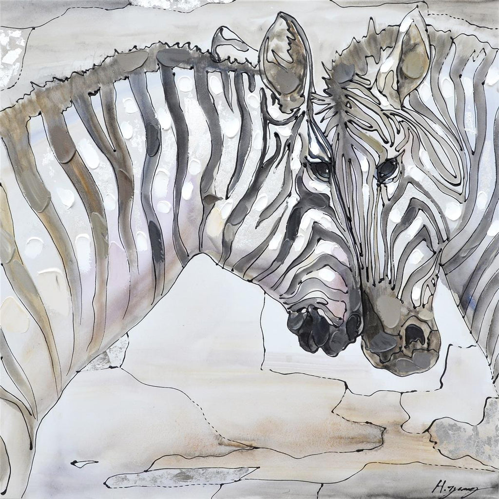 Öl-Wandbild Zebra II 80x80 MEL920