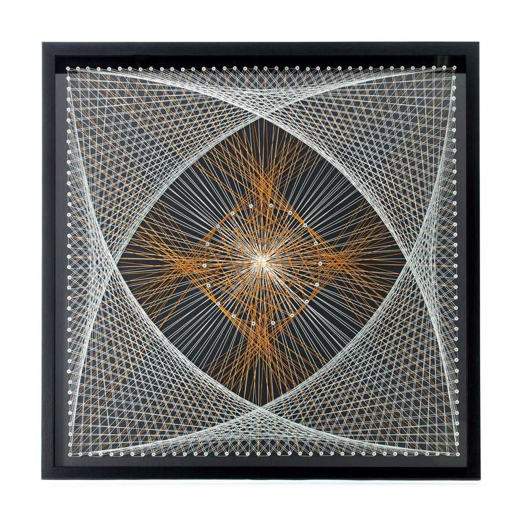 Faden-Wandbild Network 90cm x 90cm