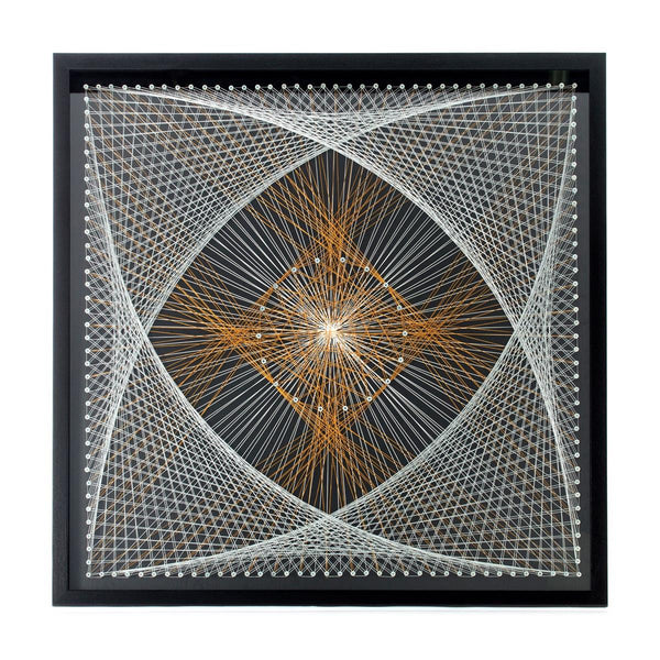 Faden-Wandbild Network 90cm x 90cm
