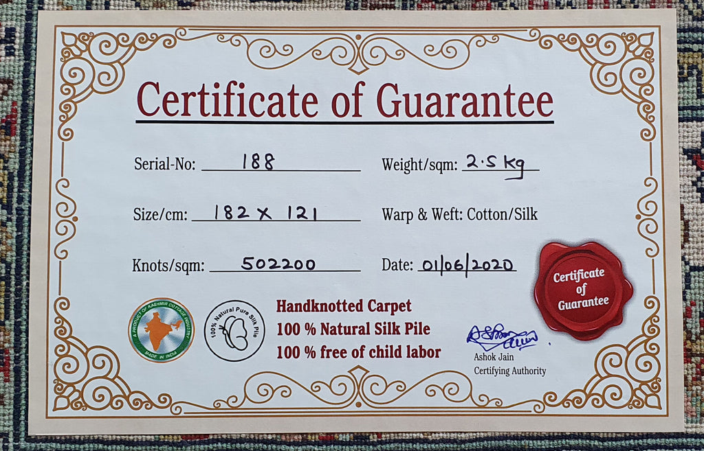 Kashan 5765 Multi 121cm x 182cm (B.No. 188)