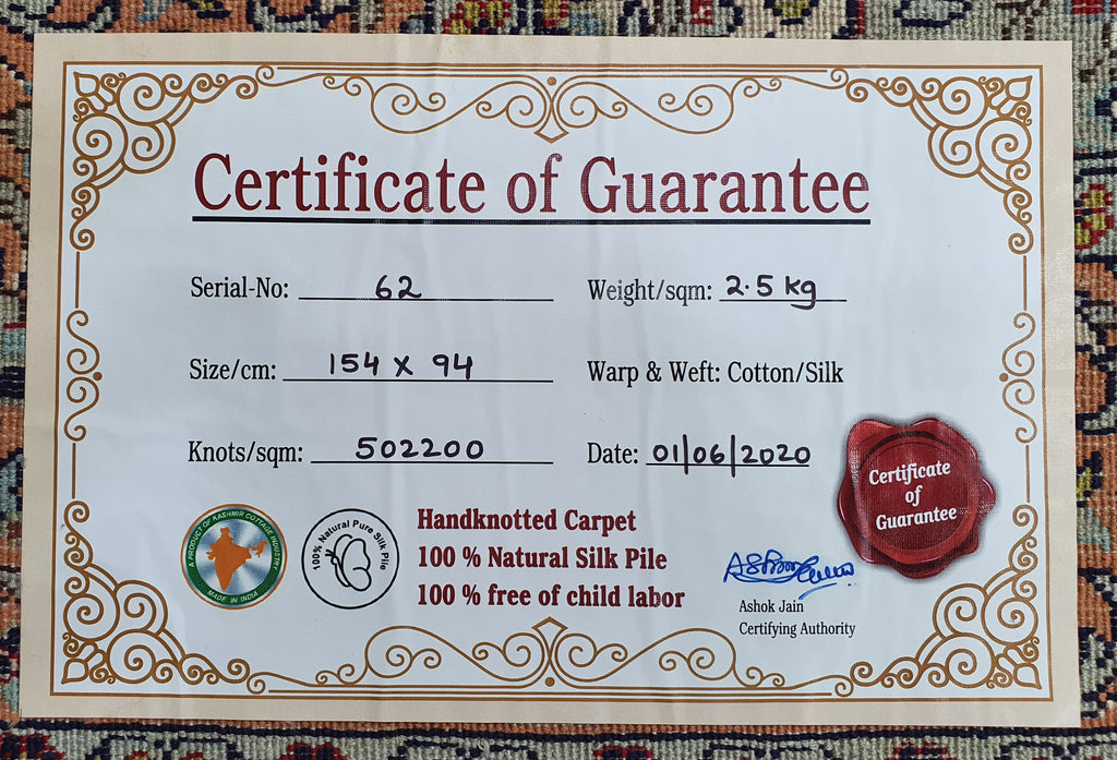 Kashan 12343 Multi 94cm x 154cm (B.No. 62)