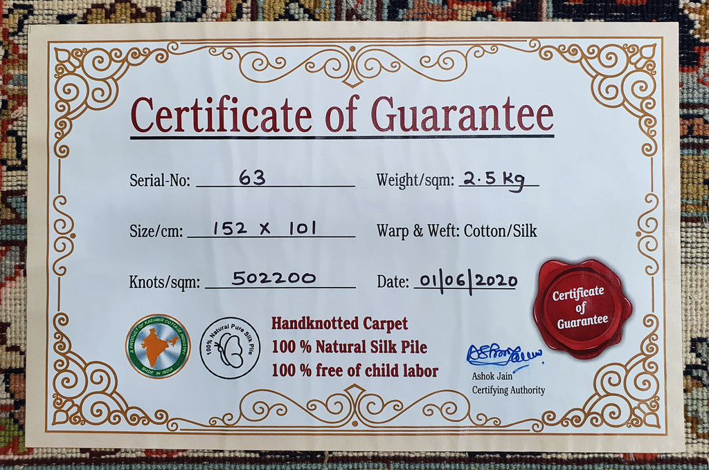 Kashan 8109 Multi 101cm x 152cm (B.No. 63)