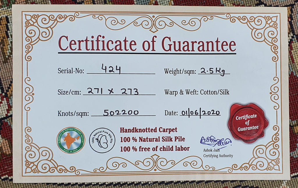 Kashan 1756 Multi 273cm x 271cm (B.No. 424)