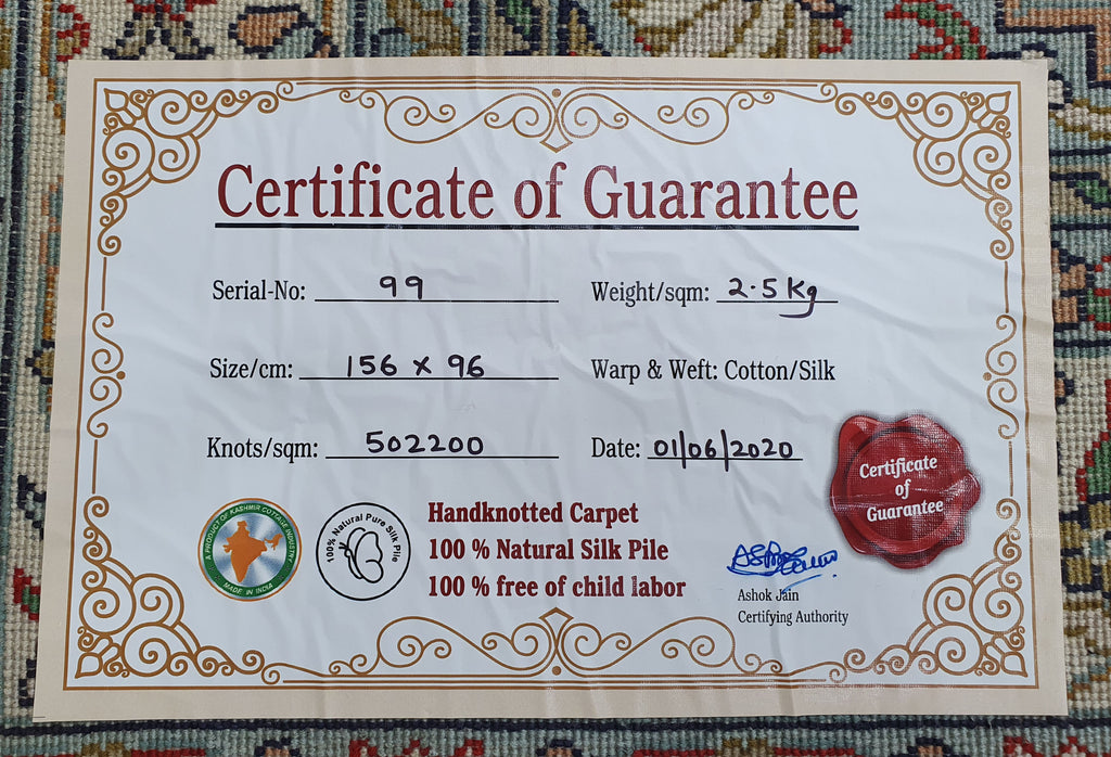 Kashan 3361 Multi 96cm x 156cm (B.No. 99)