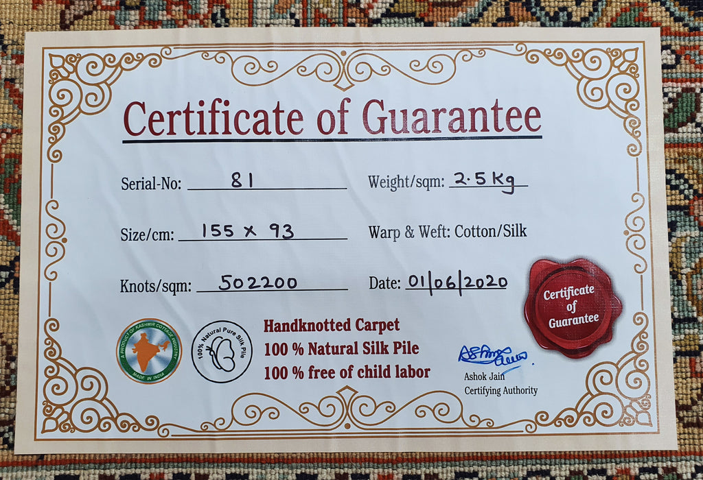 Kashan 69 Multi 93cm x 155cm (B.No. 81)