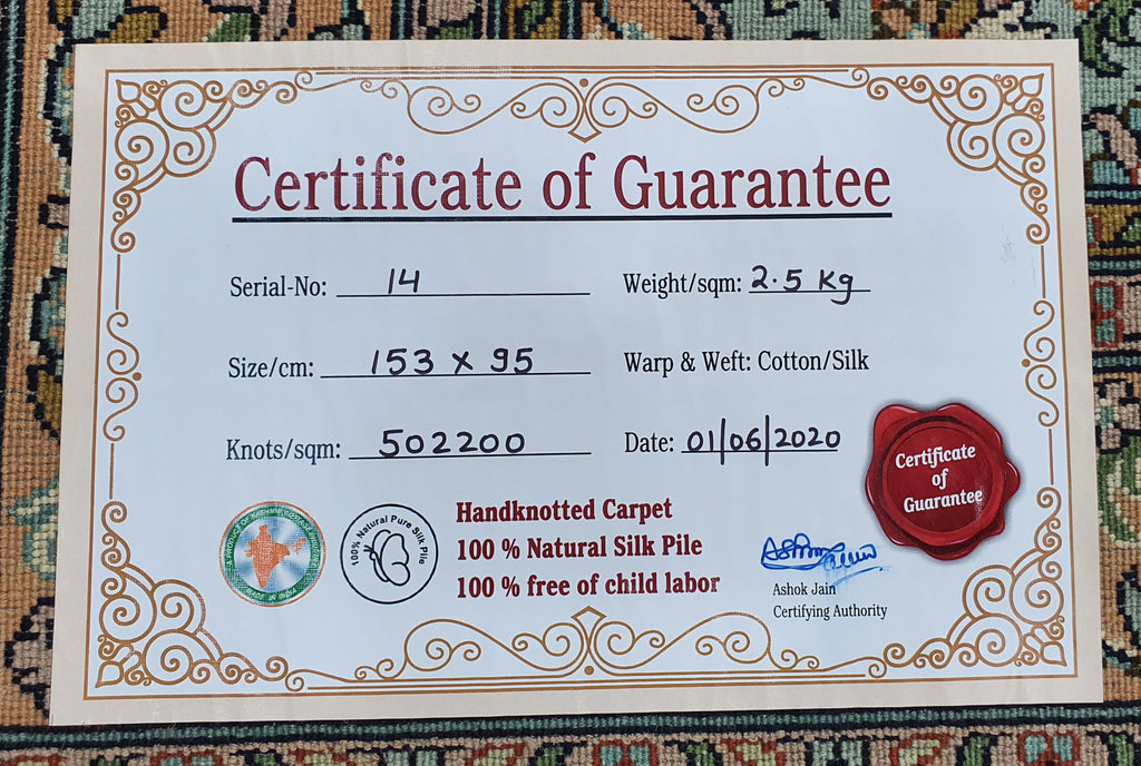 Kashan 5827 Multi 95cm x 153cm (B.No. 14)