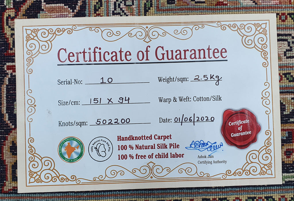 Kashan 3827 Multi 94cm x 151cm (B.No. 10)