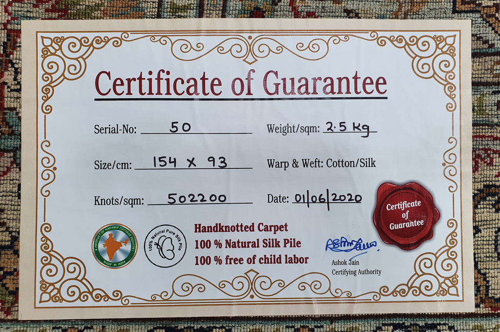 Kashan 3829 Multi 93cm x 154cm (B.No. 50)