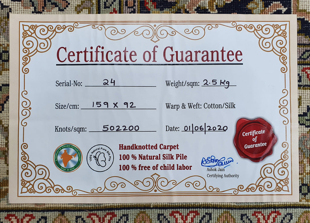 Kashan 9507 Multi 92cm x 159cm (B.No. 24)