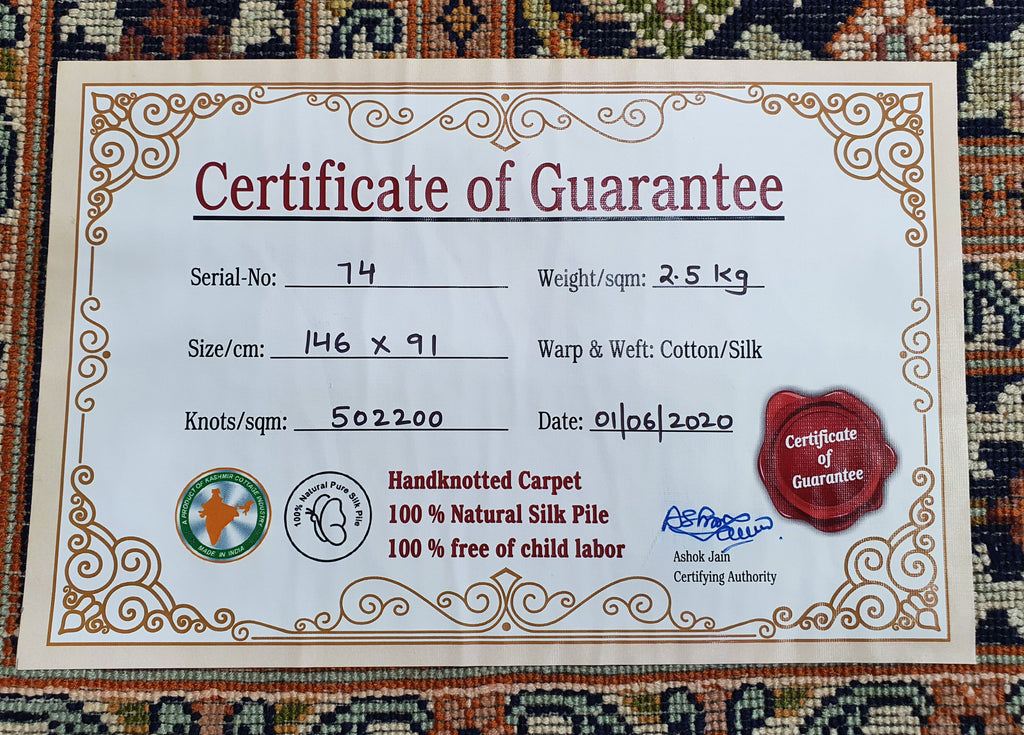 R.Taj 3348 Multi 91cm x 146cm (B.No. 74)