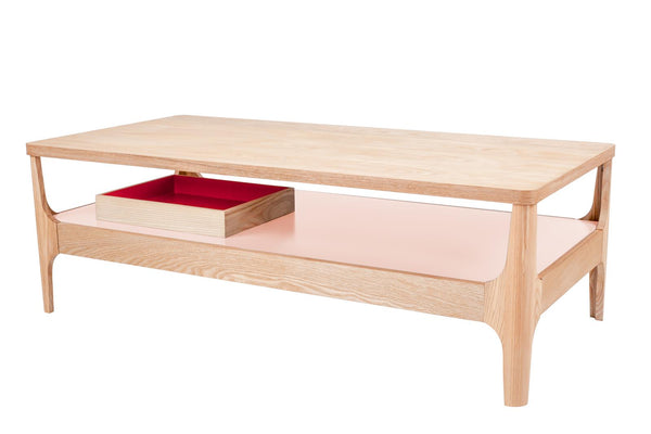 Kaffeetisch Avery III Esche / Rosa