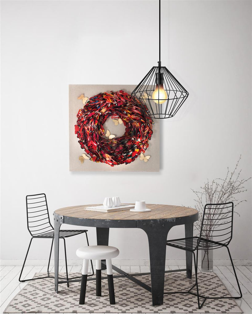 Papier Wandbild Butterfly 80cm x 80cm