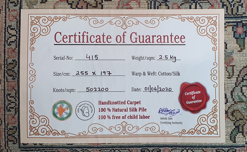 Kashan 3635 Multi 197cm x 255cm (B.No. 415)