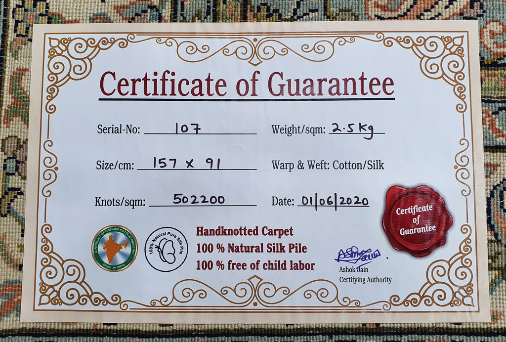 Kashan 5664 Multi 91cm x 157cm (B.No. 107)