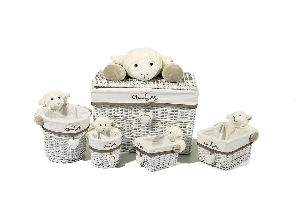Korb-Set Sheep I 192 Grau / Weiß