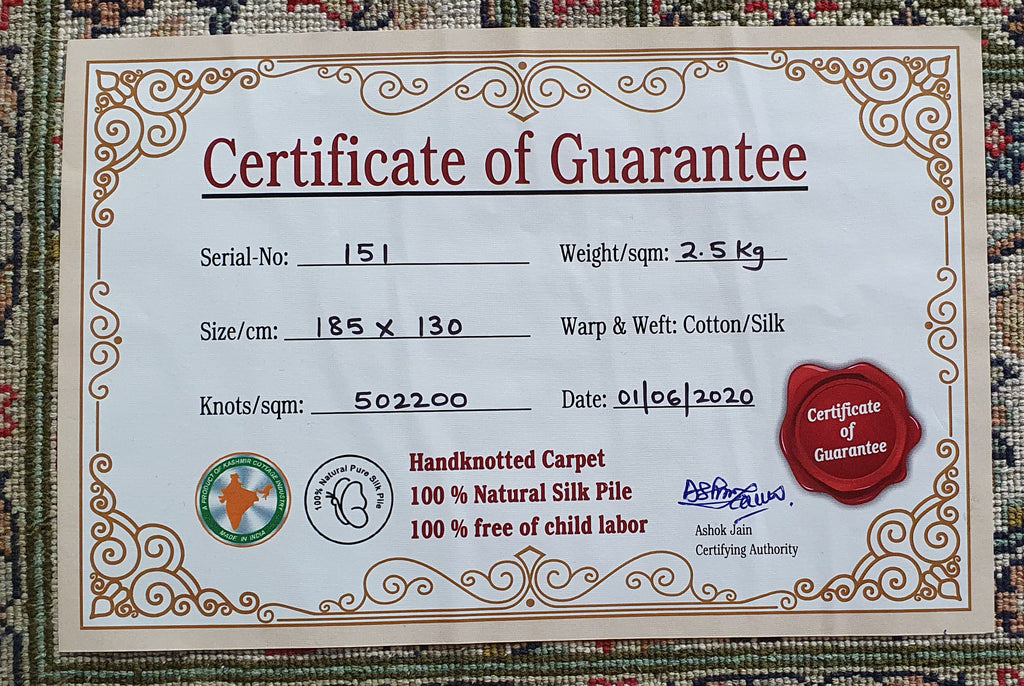 Kashan 6631 Multi 130cm x 185cm (B.No. 151)