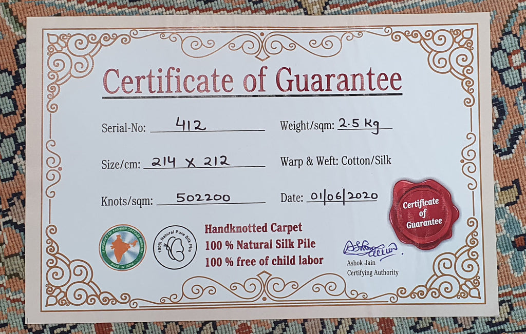 Kashan 999 Multi 212cm x 214cm (B.No. 412)