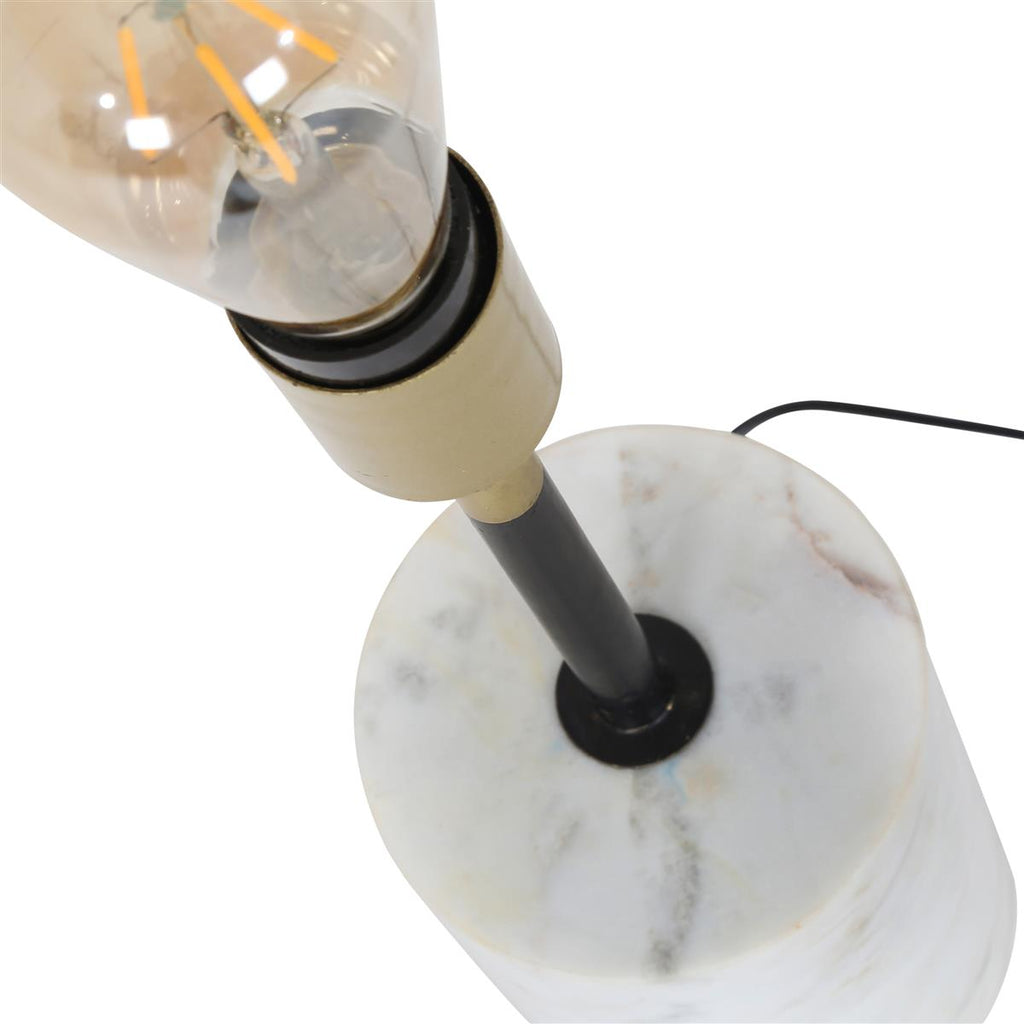 Stehlampe Caramia 277 Weiß / Messing / Schwarz