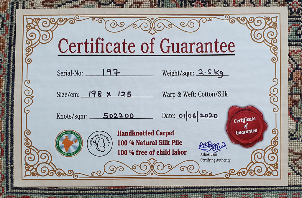 Kashan 6378 Multi 125cm x 198cm (B.No. 197)