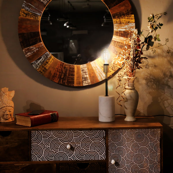 Stehlampe Caramia 277 Weiß / Messing / Schwarz