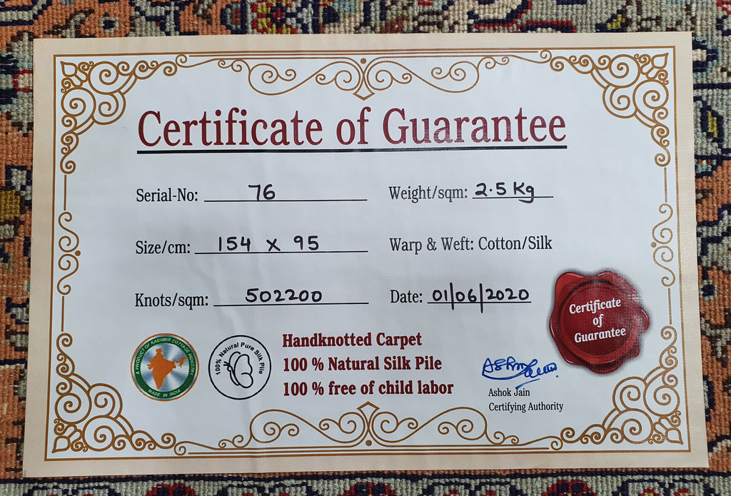 Kashan 12344 Multi 95cm x 154cm (B.No. 76)