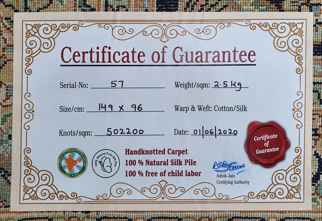 Kashan 3305 Multi 96cm x 149cm (B.No. 57)