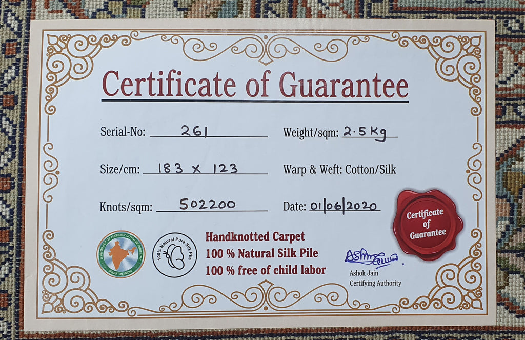 Kashan 7909 Multi 123cm x 183cm (B.No. 261)