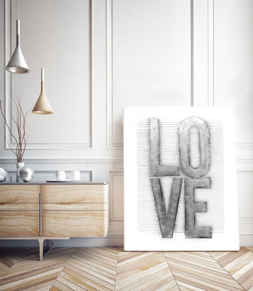 Aluminium Wandbild Love 80x100 COL300