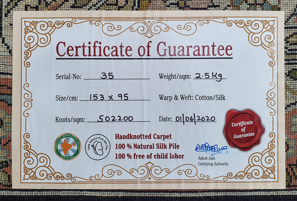 Kashan 8270 Multi 95cm x 153cm (B.No. 35)