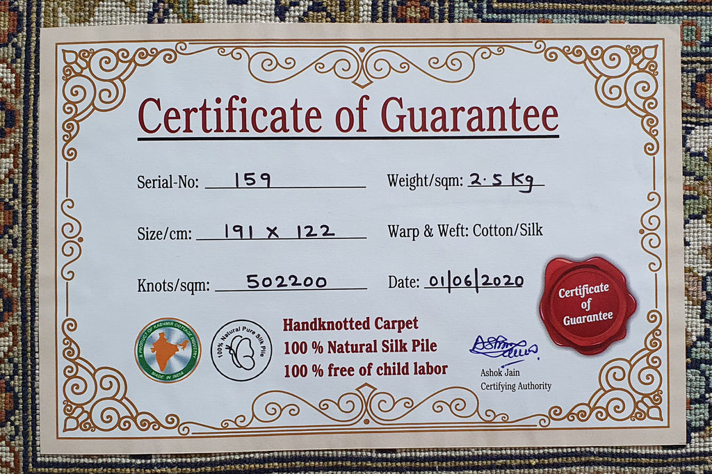 Kashan 12368 Multi 122cm x 191cm (B.No. 159)