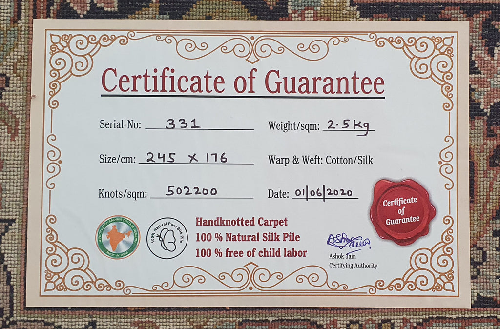 Kashan 10 Multi 176cm x 245cm (B.No. 331)