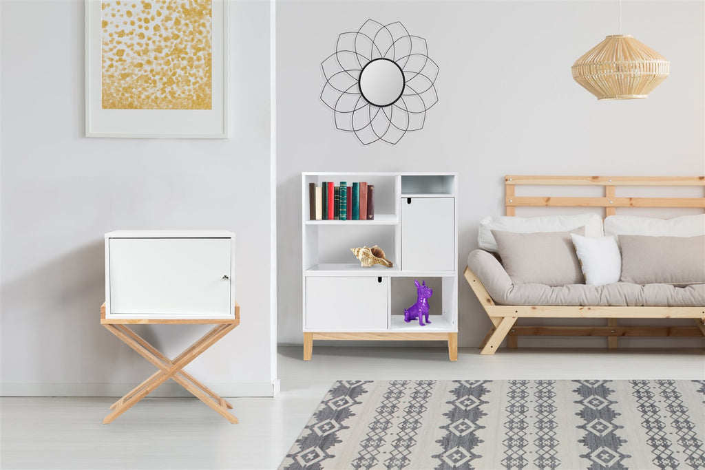 Schränkchen Valerie 100 Weiß / Natural