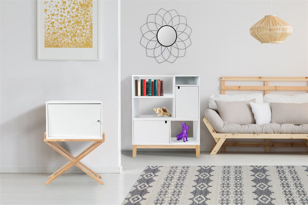 Schränkchen Valerie 100 Weiß / Natural