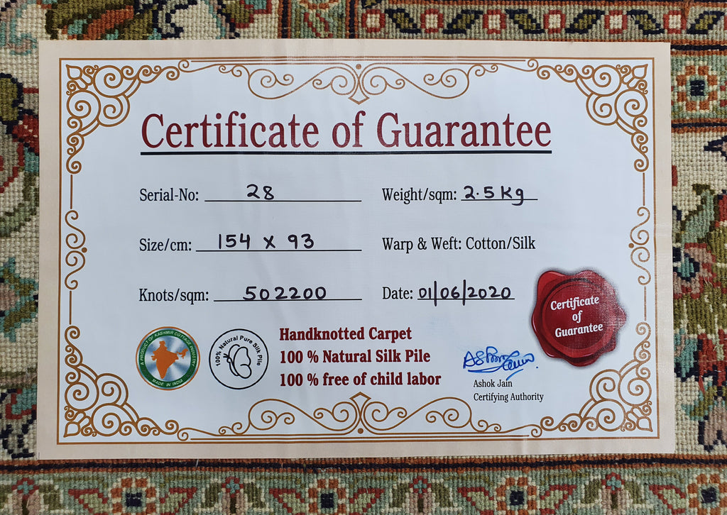 Kashan 8272 Multi 93cm x 154cm (B.No. 28)