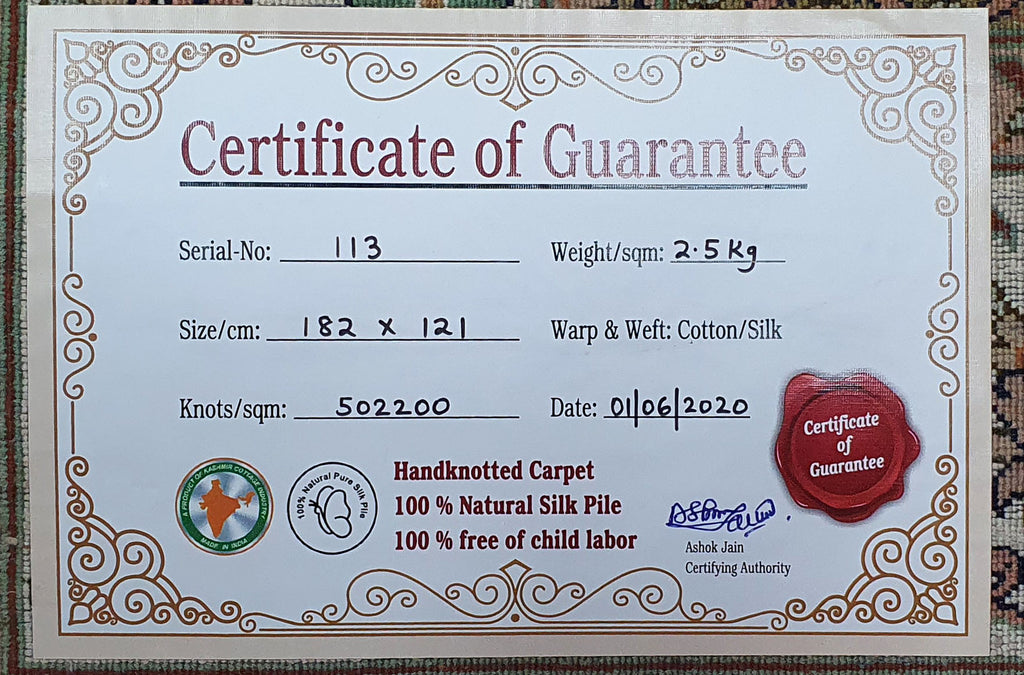 Kashan 12304 Multi 121cm x 182cm (B.No. 113)