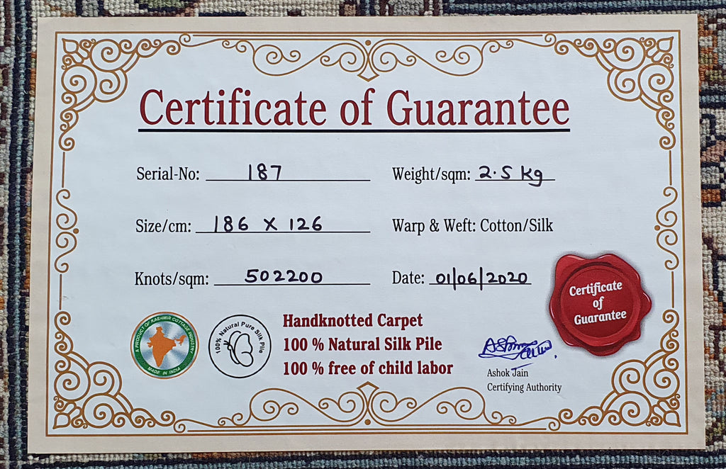 Kashan 4962 Multi 126cm x 186cm (B.No. 187)