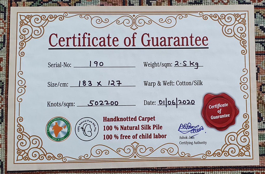 Kashan 12362 Multi 127cm x 183cm (B.No. 190)