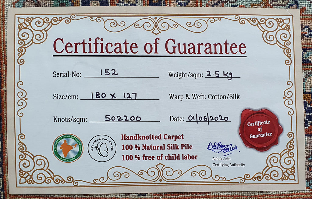 Kashan 12371 Multi 127cm x 180cm (B.No. 152)