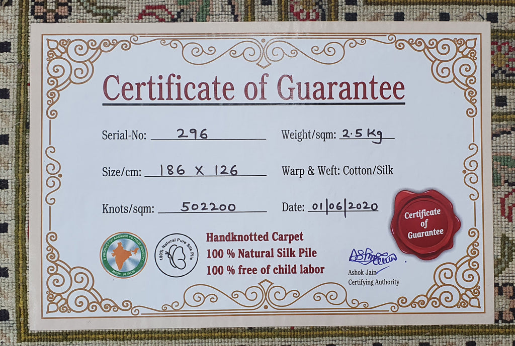 Kashan 9576 Multi 126cm x 186cm (B.No. 296)