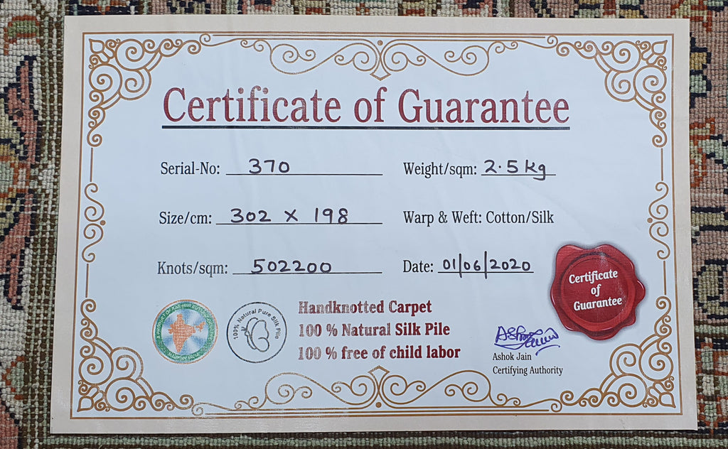 Kashan 6942 Multi 198cm x 302cm (B.No. 370)