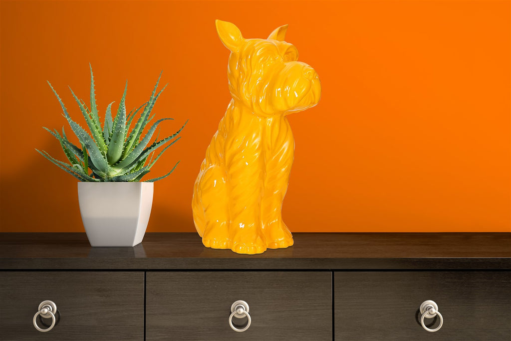 Skulptur Terrier I 110 Gelb