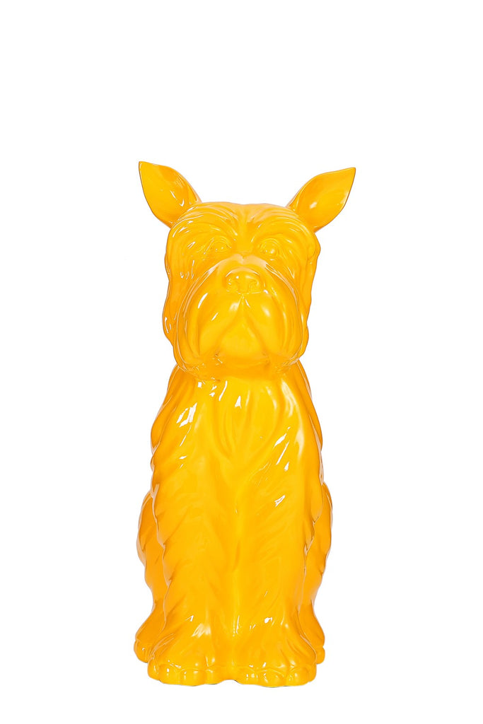 Skulptur Terrier I 110 Gelb