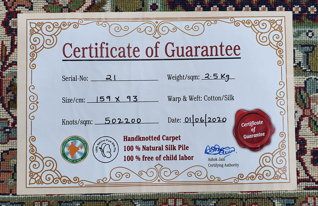 Kashan 9355 Multi 93cm x 159cm (B.No. 21)