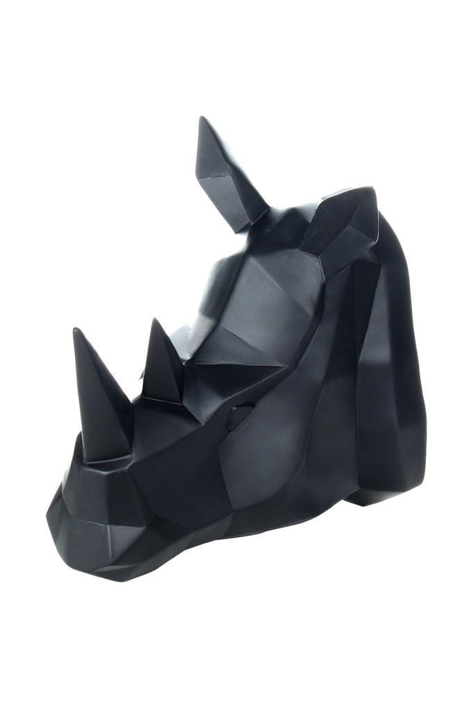 Wanddeko Rhino 100 Schwarz