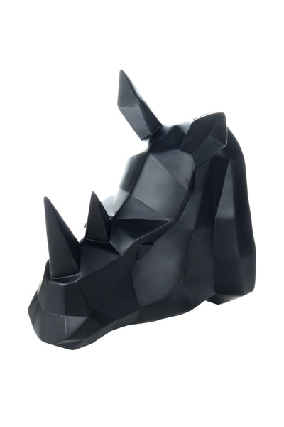 Wanddeko Rhino 100 Schwarz