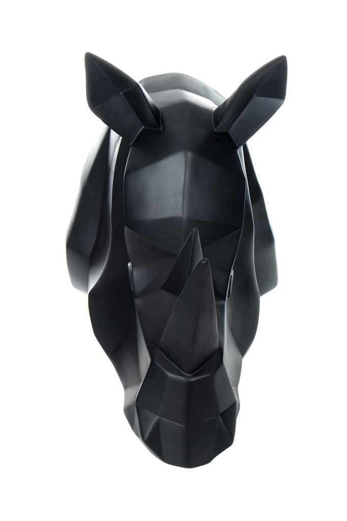 Wanddeko Rhino 100 Schwarz