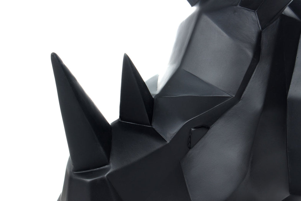 Wanddeko Rhino 100 Schwarz