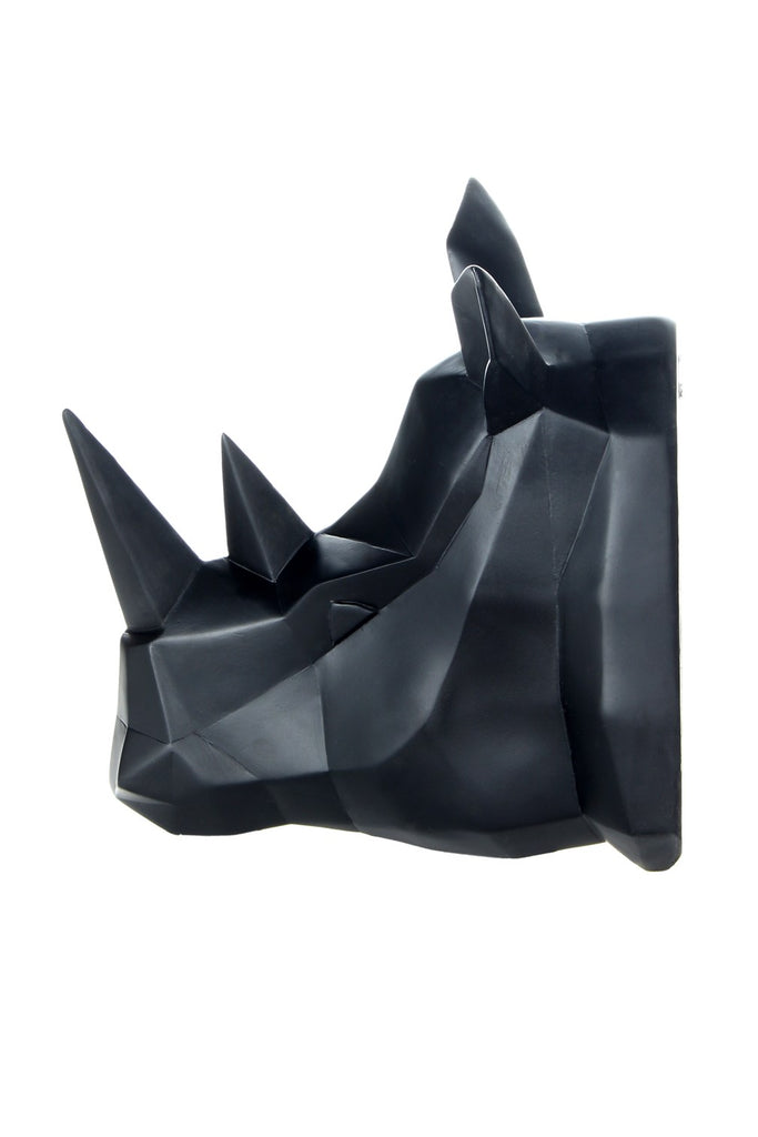 Wanddeko Rhino 100 Schwarz
